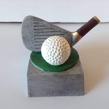 Golf Club Ball Resin Trophy Award Prize Golf Clubs Bowling Ball Art Trophy