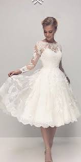 Coutume Drsses The Longueur Manches Longues En Dentelle Robe De Mariee Robe De Ma Knee Length Wedding Dress Long Sleeve Wedding Dress Lace Wedding Dress Guide