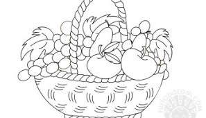 Vaso Con Frutta Da Disegnare Con Disegno Frutta Alimenti Da Colorare