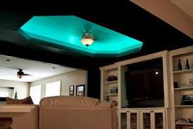 Colorful Led Accent Lighting In A Ceiling Cove Strip Lighting Small House Design House Design