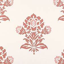 Serena Lily Coral Jaipur Our Indian Floral Block Print Takes On A Personality All Its Own In These Romantic Painting Wallpaper Wallpaper Upholstery Fabric