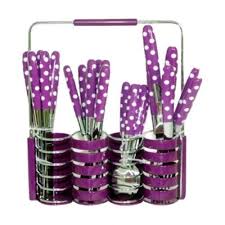 Cutlery set weston ini juga dilengkapi rak stainless unutk menaruh masing2 sendok dan. Sendok Makan Polkadot Set 24pcs Maju Jaya Grosir Lazada Indonesia