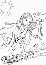 Welcome back the warm weather with these spring coloring sheets. Groovy Girl Surfing Coloring Pages Quiet Book Ocean And Beach Beach Coloring Pages Coloring Books Summer Coloring Pages