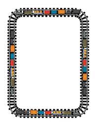 This Train Border Features Colorful Little Trains Encircling The Border It Would Be A Cute Additio Clip Art Freebies Borders And Frames Project Life Scrapbook