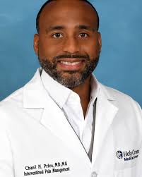 We're proud to welcome Dr. Chanë Price, a board-certified interventional  spine and pain physician, to Holy Cross Medical Group. Dr. Price  specializes in helping patients find relief from chronic conditions such as