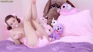 ABDLDDLG-Princess Bambie-Pacifier Sucking-Diaper Masturbation-Dildo Play-FemdomVC-Kinky Fun