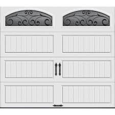 Hopefully, you can get fully inspired by these. Clopay Gallery Collection 8 Ft X 7 Ft 6 5 R Value Insulated White Garage Door With Wrought Iron Window Gr1lp Sw Wia2 The Home Depot