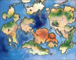 Flag border maze ii 107 World Map For Fantasy Novel With Colored Ocean And Continents No Labels Feed The Multiverse Tiffany Munro S Fantasy Maps And World Building