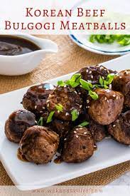 Korean Beef Bulgogi Meatballs Recipe Bulgogi Beef Bulgogi Korean Beef Bulgogi