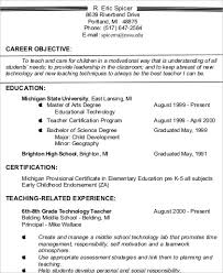 Free 6 Teacher Resume Objective Templates In Ms Word Pdf