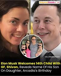 Elon Musk has become a father for the fourteenth time, as his girlfriend,  Shivon Zilis recently was blessed with a son. Here's everything you have to  know.  https://www.bollywoodshaadis.com/articles/elon-musk-14-time-dad-gf-shivon-zilis-son-61303  ...