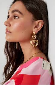 Yehwang Oorbellen cute hartjes