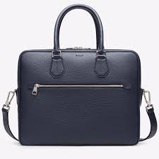 Bally Condria Men Leather Business Bag In Ink Navy In 2020 Leather Business Bag Leather Briefcase Men Business Bags Men