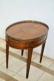 Vintage Baker Furniture Oval Table Bouillotte Directoire Regency Style 1 Drawer Bakerfinefurniture Regen Butler Table Baker Furniture Mid Century Round Table
