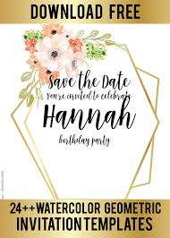 24 Free Printable Floral Watercolor Invitation Templates For Any Occasions Download Hundreds Free Printable Birthday Invitation Templates Free printable invitation card templates.