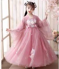 Hanfu Costume Girl Hanfu Tang Dynasty Chinese Princess Fairy Dress Kids  Clothing 