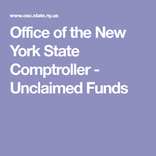Office Of The New York State Comptroller Unclaimed Funds Unclaimed Funds Fund New York State