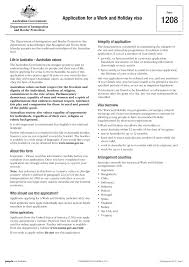 Selected nationalities require a valid eta or evisitor visa to enter australia. 1208 Application For A Work And Holiday Visa