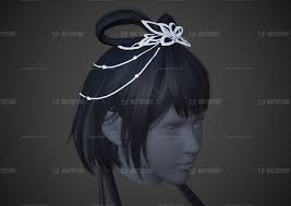 次世代中国古典长发发型古风温婉贤淑大小姐女孩子女生丫鬟辫子头发 女人 人物 joker2020 cg模型网 model movie posters art