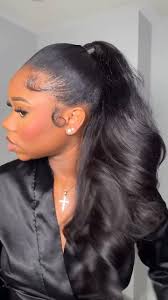 Obsessed with this cute ponytail — and it’s our light yaki wefted hair  doing the work! 🥰 The texture blends so seamlessly, it looks exactly like  natural growth. , Shoutout to the queen @damthatschev ...