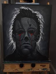 Artist selling black hole themed acrylic painting in Hammond and Whiting, IN