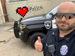 Awww. We love you too!! However, Ofc. Sandlin wants to remind you that  graffiti is a crime and punishable by arrest. Perhaps next time use  sidewalk chalk in front of your house,