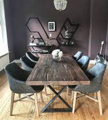 Solid Wood Table Made Of Oak Wood Rustic Dining Table 2019 Wood Dining Room Table Solid Wood Dining Table Dinner Tables Furniture