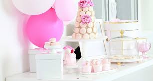 Black and pink are very popular colors for a paris themed party. Macaron Birthday Party Posh Little Designs