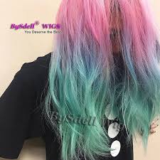 Every wig from uniwigs trendy is made of heat friendly synthetic fibers with a lace front cap construction, which means you can use a curling. Ombre Pink And Blue Hair Color What S New