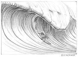 Now we give shape to our wave and show the direction of water by horizontal lines. How To Draw A Wave Club Of The Waves