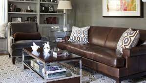 If you have placed a grey colour couch n your living room then please have a wall in blue colour which colors would work and which would clash with white walls and a brown/tan carpet? Hexagon Rug Transitional Den Library Office Morgan Harrison Home