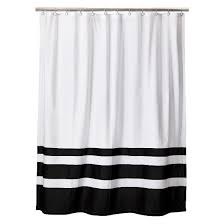 Threshold Color Block Shower Curtain Black White Black White Shower Curtain Black Shower Curtains Striped Shower Curtains