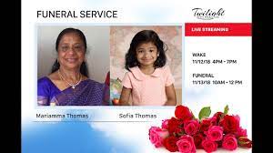 Mariamma Thomas Sofia Thomas Wake Funeral Service Youtube Funeral Services Funeral Sofia