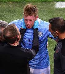 City's midfielder, left the field in tears in the 60 th minute of the game, after being forced off the field with a black eye and visible bruise marks. Kevin De Bruyne Injury Update City Star Uncertain For Euros