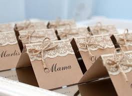 Rustic Place Cards Rustic Wedding Place Cards Country Wedding Place Cards Name Cards With Lace Place Cards With Lace Rustic Name Cards In 2020 Wedding Name Cards Wedding Place Cards Wedding