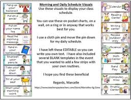 Daily Morning Routine Visual Schedule And Daily Routine Visuals Editable