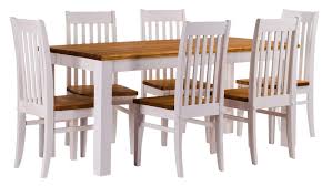 Tablechamp Dining Table Set For Four Rio Pine With 6x Chair In Honey White Dining Table Setting Ashley Dining Table Classic Dining Room