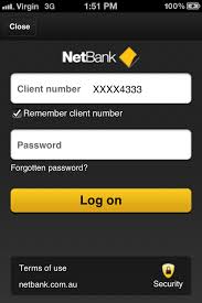 Commonwealth Bank Netbank Application Login Screen