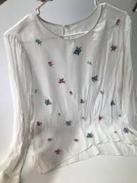© 2021 emaan zara clothing. Zara Womens Embroidery Floral Print Shirt Sz Small Wh Gem