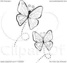 See more ideas about butterfly drawing, butterfly, butterfly art. Cartoon Clipart Of Black And White Flying Butterflies Vector Outlined Coloring Page By Cory Thoman 1156385