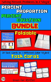 Money Saving Bundle Percent Proportion Percent Equation Pack Percent Proportions Middle School Math Basic Math Skills