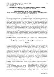 Penggunaan mesin tetas lebih efisien karena jumlah anak ayam yang. Pdf Perbandingan Kadar Protein Telur Pada Telur Ayam Dengan Metode Spektrofotometri Vis