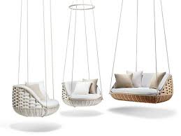 Fabric Garden Suspended Chair Swingme Swingrest Extension Collection By Dedon Design Stephe Outdoor Living Rooms Outdoor Living Room Modern Outdoor Furniture