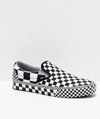 White slip on shoe are made strong as they are used in sectors known for workplace dangers like the construction industry. Vans Slip On All Over Checkerboard Black White Skate Shoes Zumiez