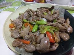 After gizzards get done marinading dredge gizzards in flour mixture. Stir Fried Chicken Gizzards A Filipino Recipe Delishably