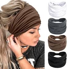 Amazon.com: Sefiinh Diademas anchas para mujer, diadema elástica, estilo  bohemio, banda para el pelo para mujer, turbante, entrenamiento, accesorios  para el cabello, color negro, paquete de 6 : Belleza y Cuidado Personal