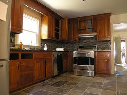 August 2012 Notes From Leisa Land Slate Floor Kitchen Cherry Cabinets Kitchen Slate Kitchen