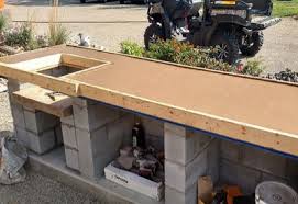 A large variety of options to create the most beautiful outdoor kitchen design for your backyard. How To Make Homemade Concrete Countertops For Outdoor Kitchens