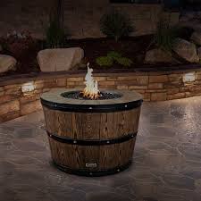 Start the fire pit and enjoy the flame. Sunbeam Wine Barrel Concrete Propane Natural Gas Fire Pit Reviews Wayfair Ca