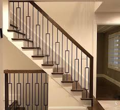 Iron Stair Balusters Modern Rectangle Metal Spindles For Etsy In 2020 Iron Stair Balusters Stair Balusters Wrought Iron Stairs